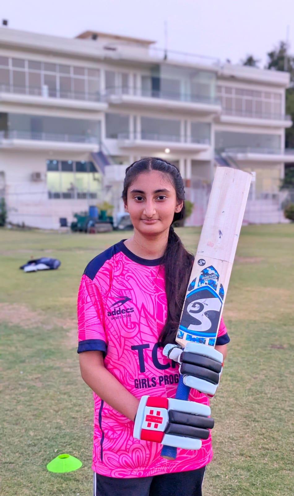 Girls of all ages training at Thrive Girls Cricket Academy, Hyderabad Sindh
