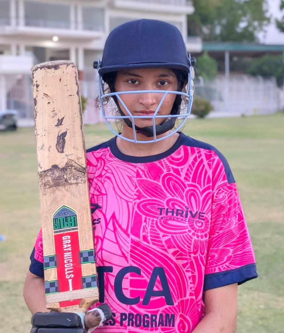 Thrive Cricket Academy girls training session, Hyderabad Sindh